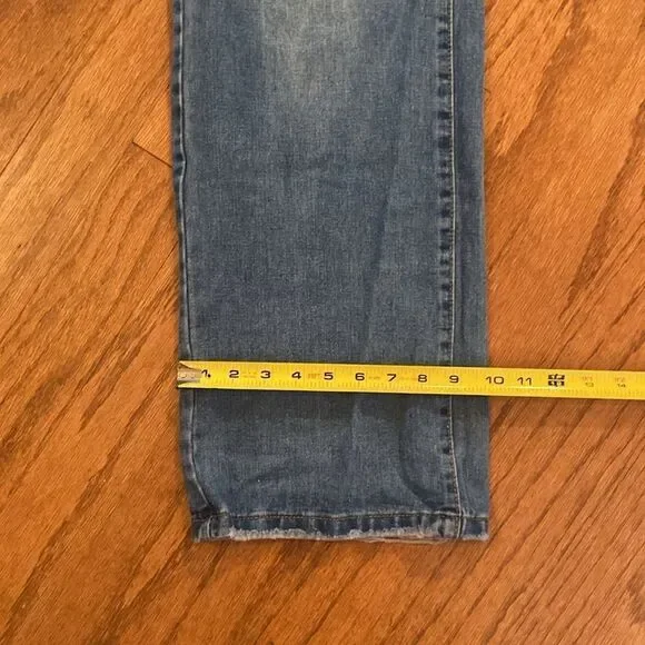 SHEIN size large wide legged jeans, very soft and comfy, distressed, high waist - Picture 9 of 12